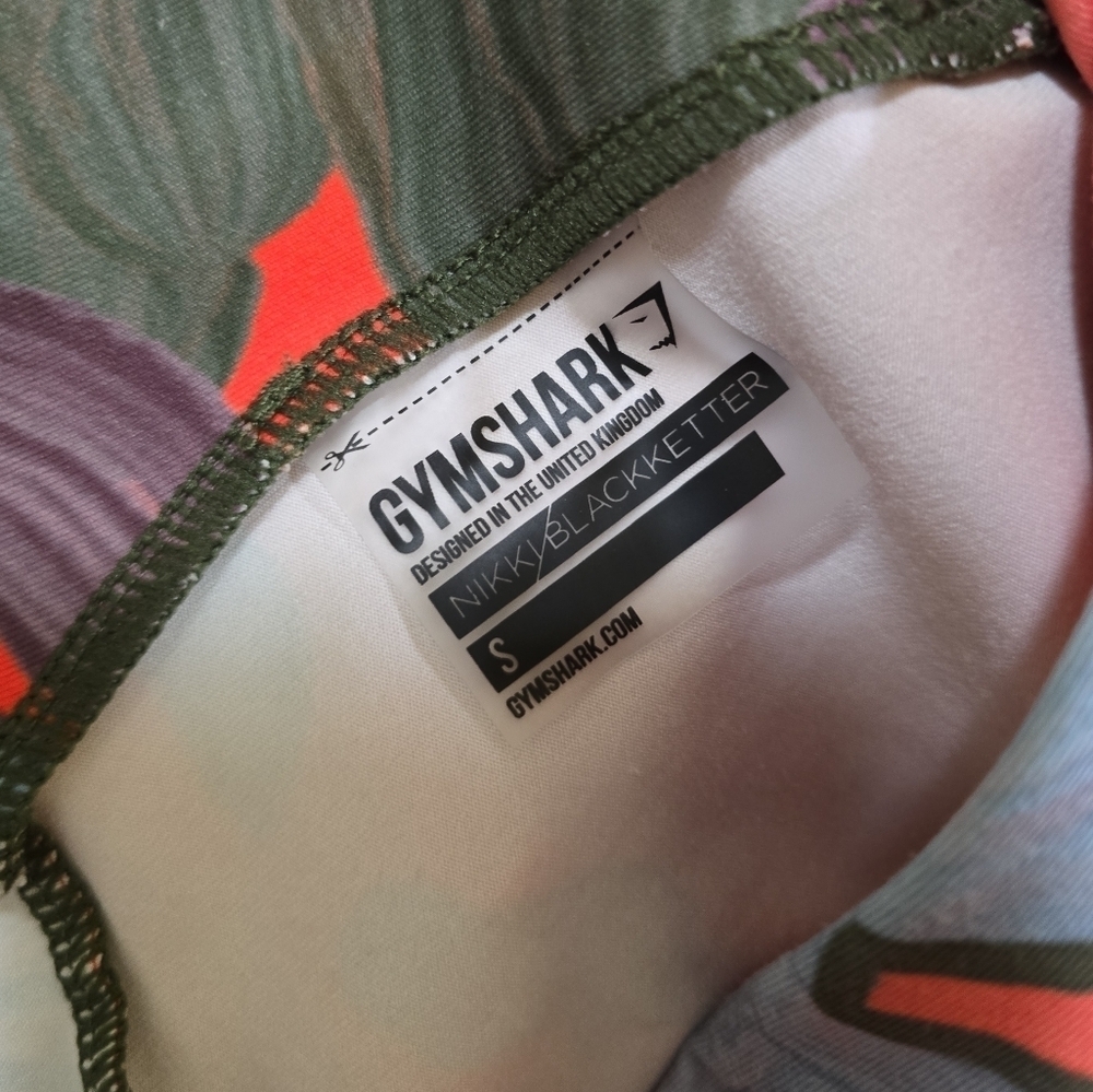 Gymshark Nikki Blakketter Limited Edition Olive Pineapple Leggings Small V Waist - Picture 10 of 12